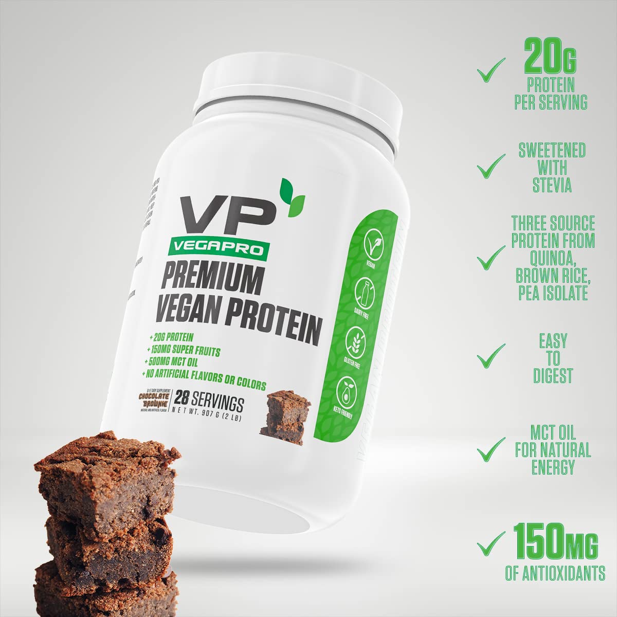 VegaPro Vegan Protein | #1 Rated Plant Based Protein Powder & Super Fruits w/ 20g