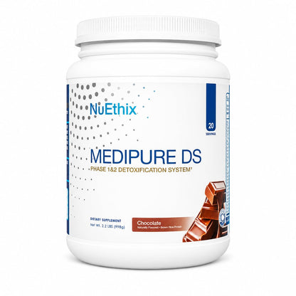 NuEthix Formulations Medipure DS with Pea Protein Powder 19g, Phase 1 & 2 Detoxification System, Supports the Body’s Natural Detoxification Process, Vanilla Wafer (Non-Caffeinated), 20 Servings