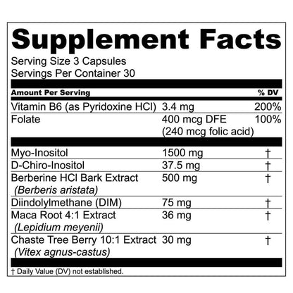 Live Conscious Beyond Hormone Daily Menopause & PMS Supplement - Metabolism Support & Healthy Estrogen Balance for Women - Berberine, DIM, Chaste Tree Berry, Maca Root, Myo & D-Chiro-Inositol - 90 Ct.