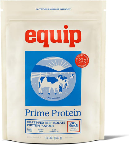 Equip Foods Prime Protein Powder Unflavored & Collagen Powder Unflavored