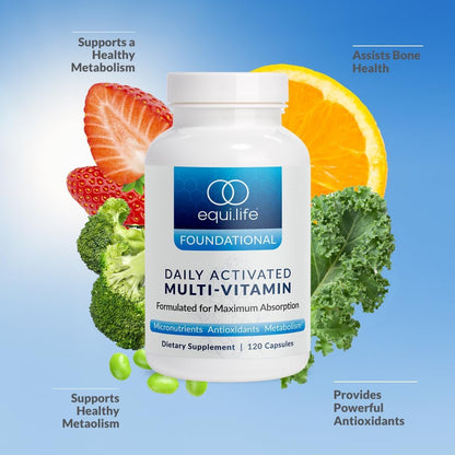 Equilife - Activated B Complex (60 ct.), Full Spectrum Magnesium (180 ct.), Daily Activated Multi-Vitamin (30 Servings)