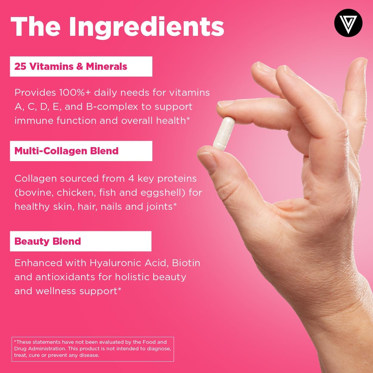 Vital Vitamins Women's Multivitamin 60 ct + Multi Collagen Complex Plus + Gut 90 ct