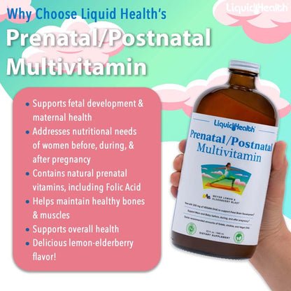 LIQUIDHEALTH Prenatal Baby Booster Pregnancy Vitamin Bundle - Vegan Women's Prenatal Multivitamin