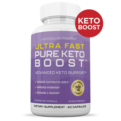 (5 Pack) Ultra Fast Pure Keto Boost Pills 1275MG New & Improved Formula Contains Apple