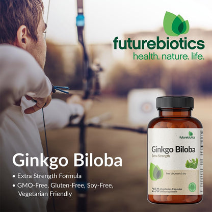 Futurebiotics Ginkgo Biloba Extra Strength Supports Brain Function & Memory Support, 120 Vegetarian Capsules