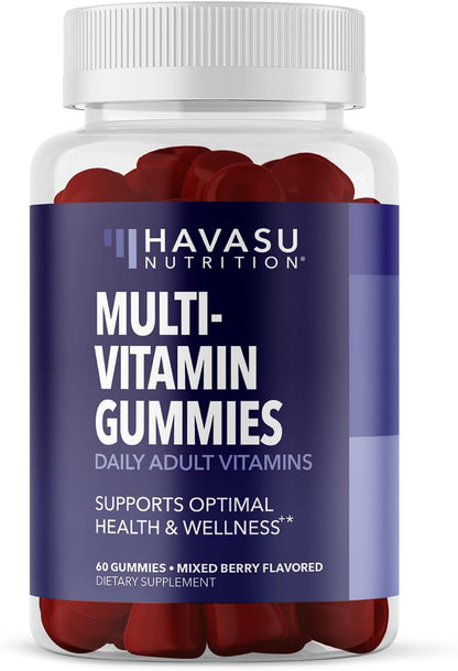 Multivitamin Gummies for Adults, Mixed Berry, 60 Count, 30 Day Supply | Multivitamin Gummies for Men and Women with Vitamins and Minerals Zinc, Vitamin C, Vitamin D, Daily Defense, 30 Servings