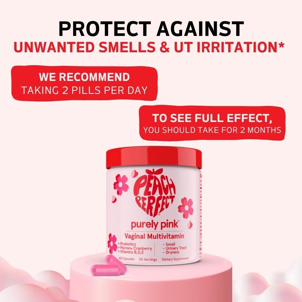Purely Pink Prebiotic Probiotic Blend for Vaginal Health - Promote pH Balance, Healthy Flora and Odor