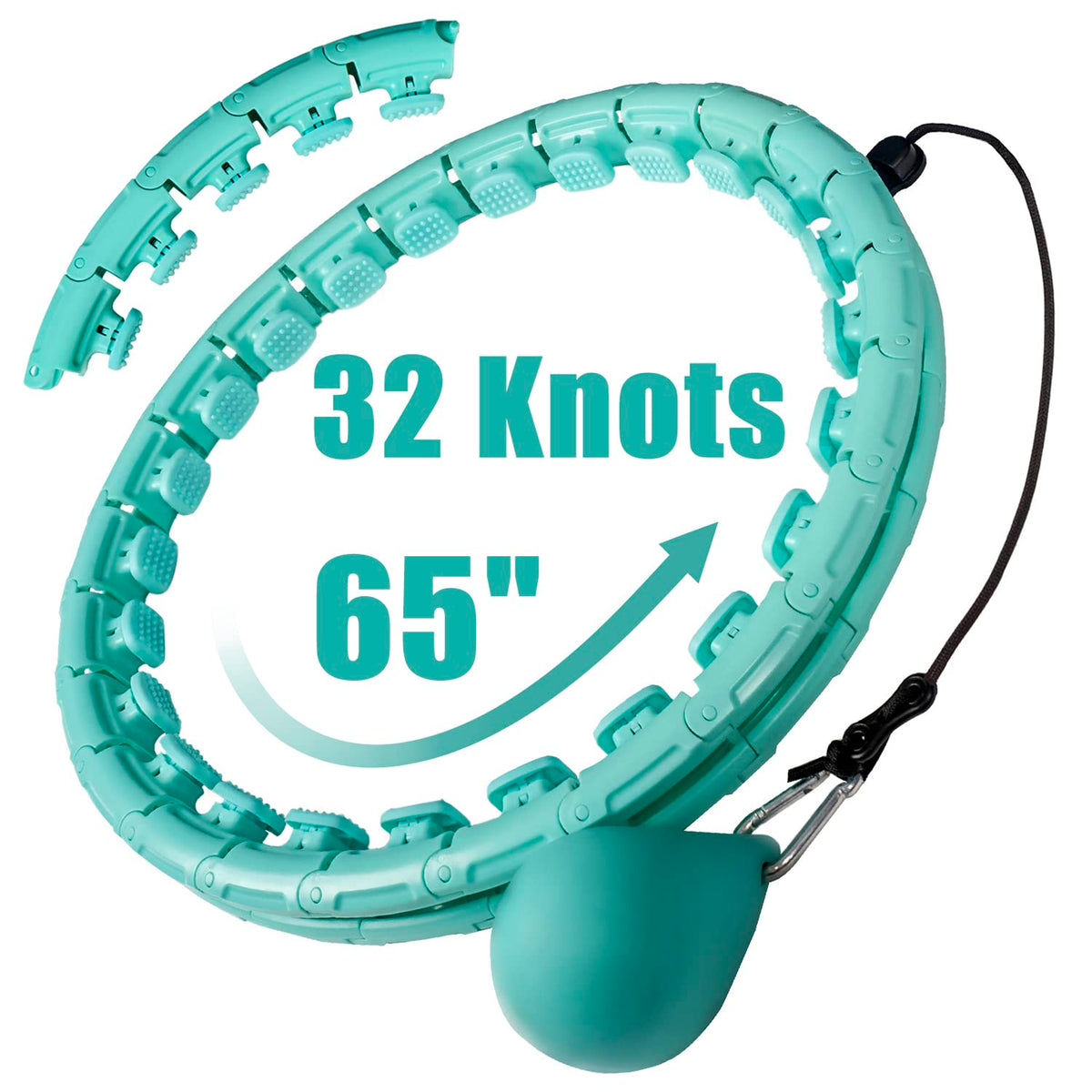 OurStarry 32 Knots Weighted Workout Hoop Plus Size, Smart Waist Exercise Ring