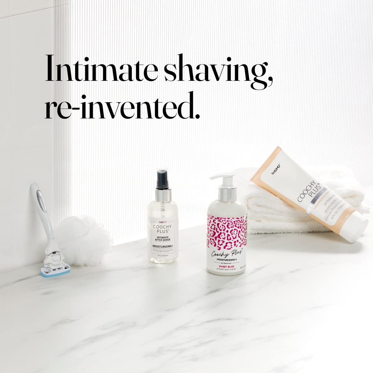 Coochy Plus Intimate Shaving Cream FRAGRANCE FREE For Pubic, Bikini Line, Armpit