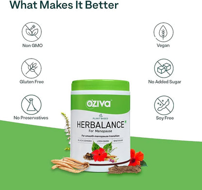 NACHT Plant Based HerBalance Menopause Relief Drink (with Black Cohosh, Lodh Bark & Licorice)
