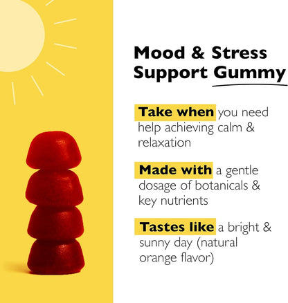 RESCUE Bach Plus Mood & Stress Support Gummies, Daytime Dietary Supplement with Passionflower