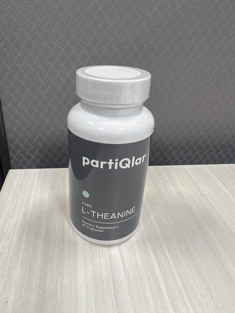 partiQlar L-Theanine 200mg - Calm Focus, Stress & Sleep Support, 60 Caps