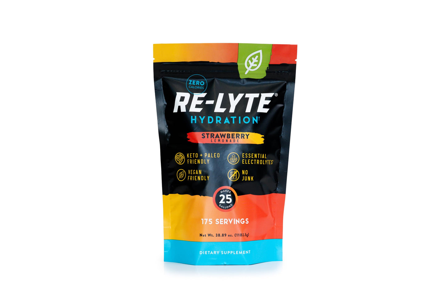 Re-Lyte Hydration Electrolyte Powder Bulk Pouch 175 Servings/Watermelon Lime