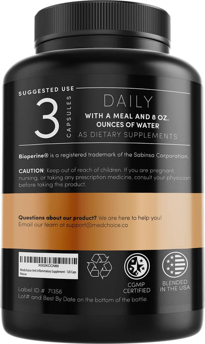 MEDCHOICE Turmeric & Ginger (240ct) and Sleep Melatonin (180ct) Supplement Bundle - Wellness Duo for Joint, Digestion, Sleep, & Immune Support - Vegan, Non-GMO, Gluten-Free