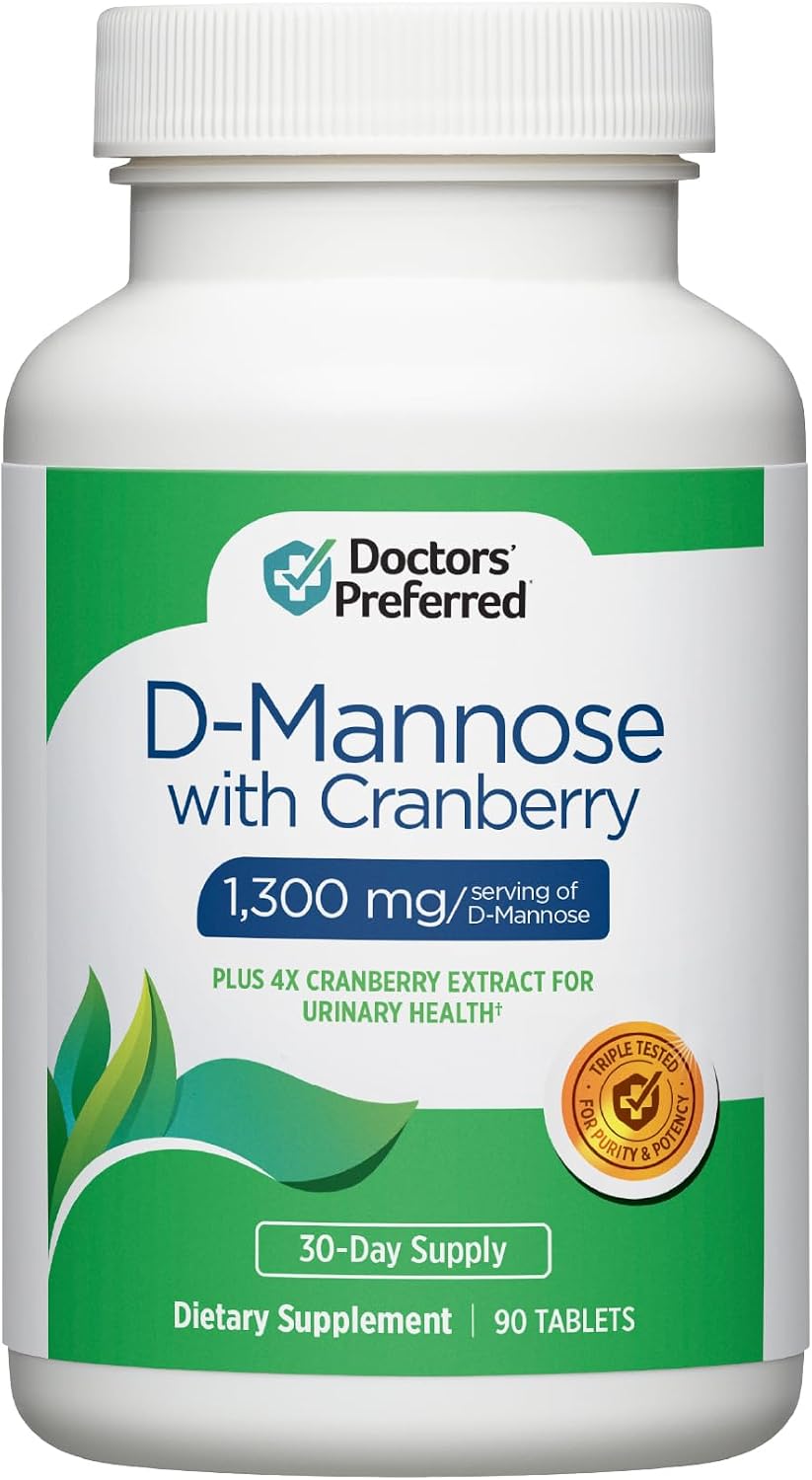 DOCTORS' PREFERRED D-Mannose 1300mg w/Cranberry Extract for Urinary Health