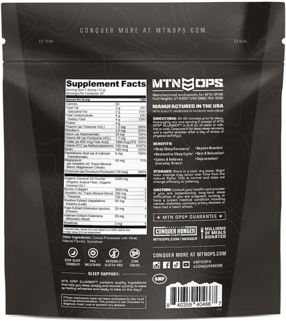 MTN OPS Slumber Sleep Support Powder, Sleepy Cocoa