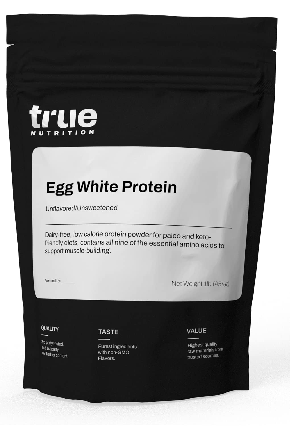 True Nutrition Egg White Protein Powder, French Vanilla, 1lb