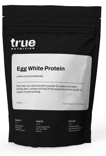 True Nutrition Egg White Protein Powder, French Vanilla, 1lb