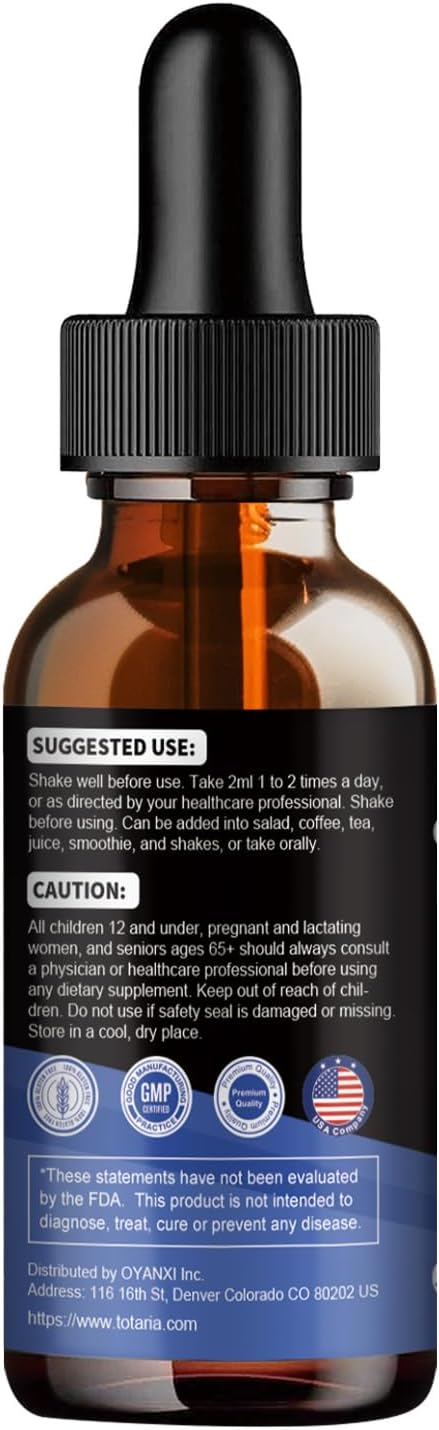 Totaria cortisol Supplement Liquid Drops Hormone Balance for Women Men with Magnesium Complex,Ashwagandha,Rhodiola Rosea,L Theanine,Phosphatidylserine Supplements Mood, Focus, Sleep Support 2 FL.OZ