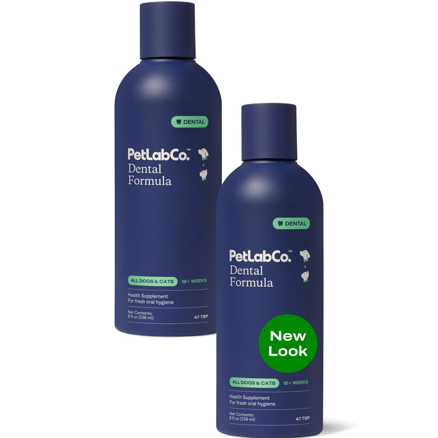 PetLab Co. Dental Formula for Dogs & Cats, Water Additive, 8 fl oz | Bad Breath, Plaque & Tartar Care with No Brushing - So Easy, Just Add To Water!