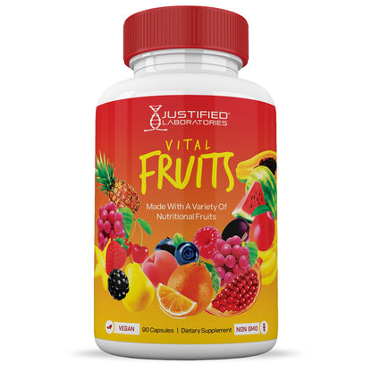 (6 Pack) Vital Fruits and Veggies Supplement Whole Food Red & Green Superfoods