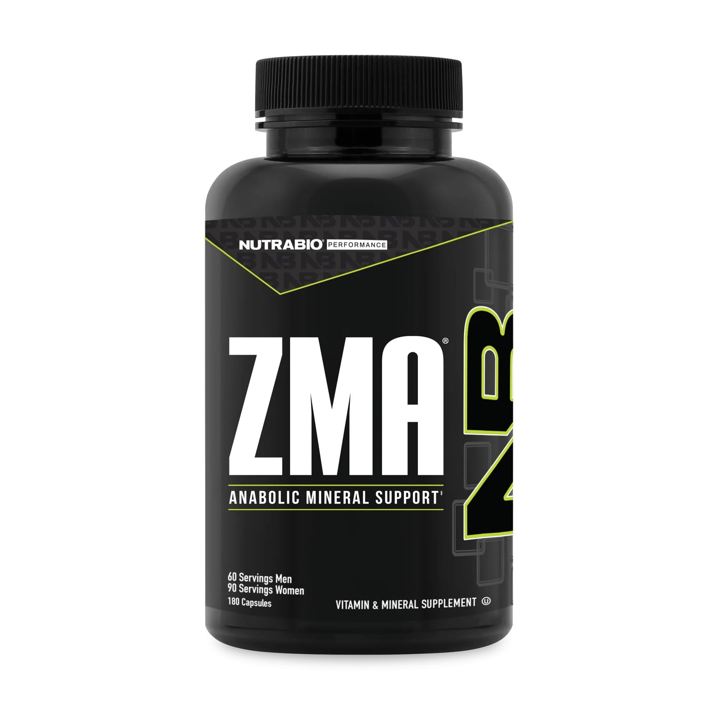 NutraBio ZMA Supplements for Men & Women- Zinc Magnesium Supplements to Support Hormone Levels, Peak Performance, Sleep, Muscle Recovery, Immune Health, 180 Ct.
