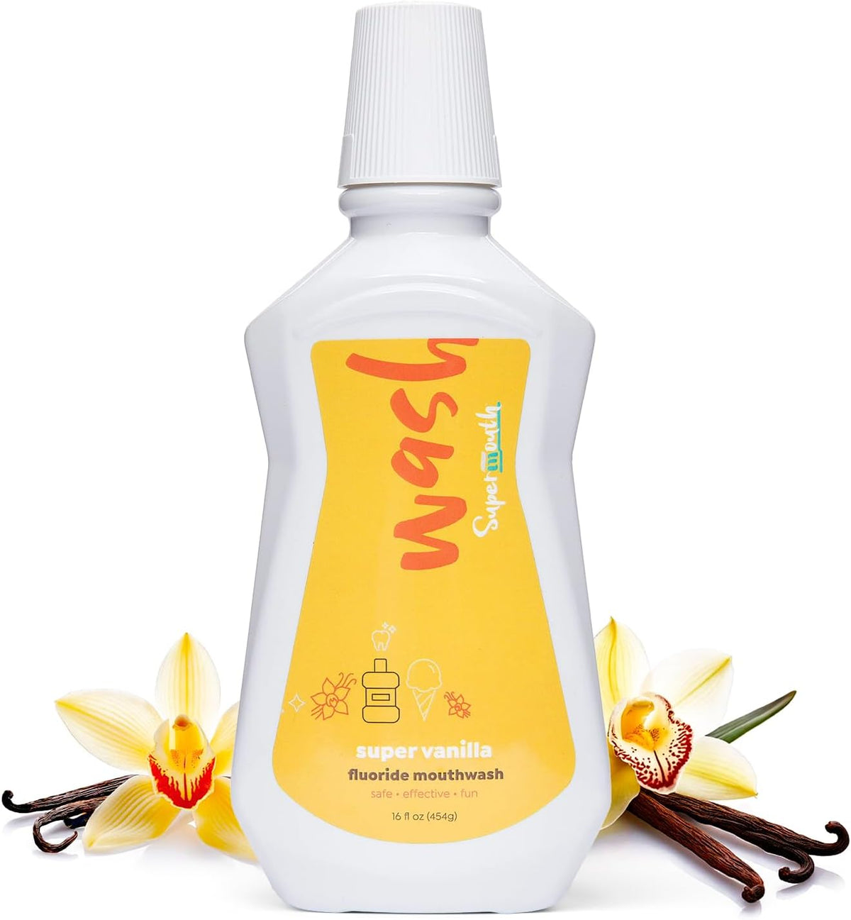SuperMouth Nano Hydroxyapatite Fluoride Mouthwash, Vanilla
