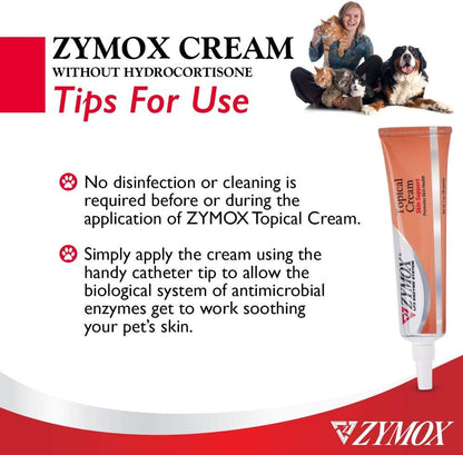 ZYMOX Veterinarian Strength Topical Cream for Dogs and Cats, 1oz