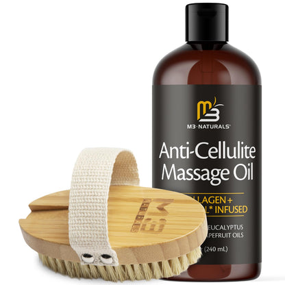 Anti Cellulite Massage Oil for Massage Therapy with Collagen (8 Fl Oz)