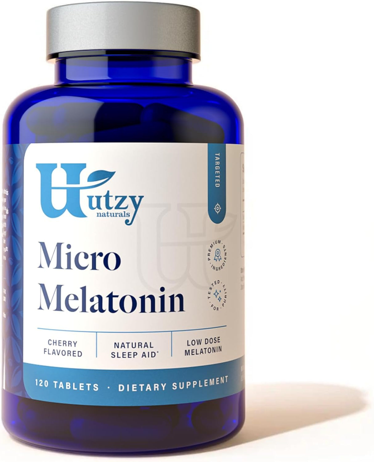 Utzy Naturals Micro Melatonin for Kids & Adults | Low Dose | 120 Tablets