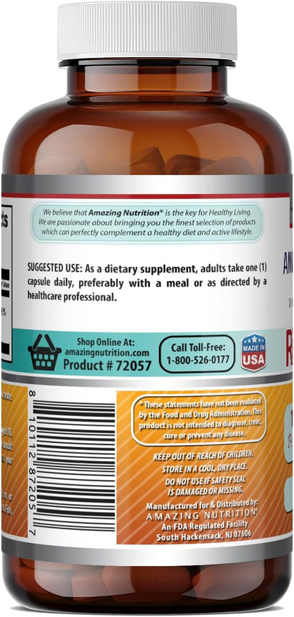 Amazing Formulas Riboflavin (Vitamin B2) Supplement |100 Mg Per Serving | 120 Capsules | Non-GMO | Gluten Free | Made in USA