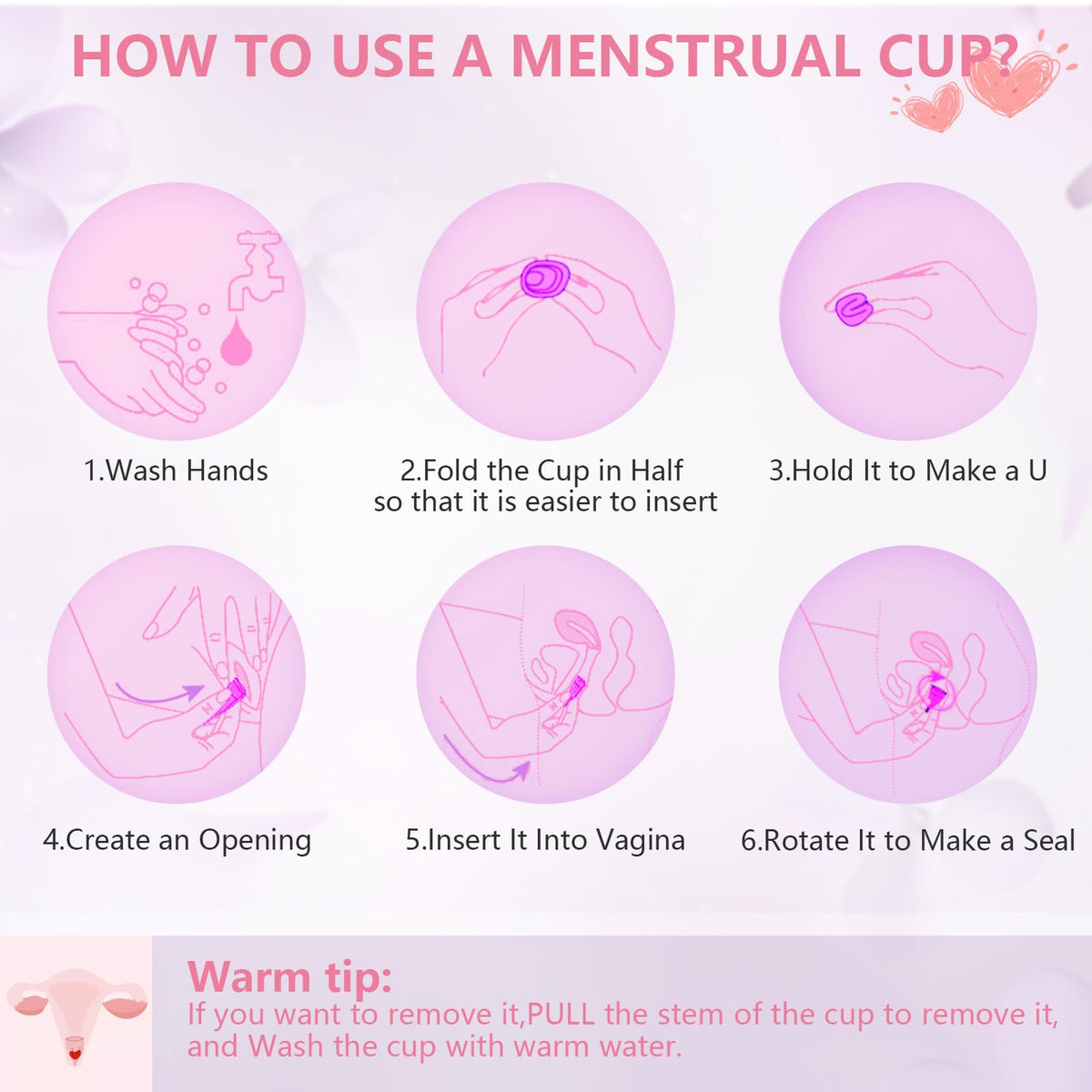 AURUZA Menstrual Cups, Set of 2 Reusable Period Cups Kit for Girls & Women, Silicone Soft Cups