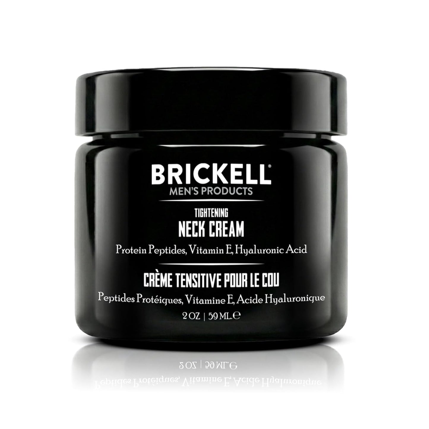 Brickell Men's Tightening Neck Cream For Men, Neck Cream For Tightening and Firming, Anti Wrinkle Cream, With Peptides, Niacinamide, and Hyaluronic Acid, 2 Ounce, Unscented