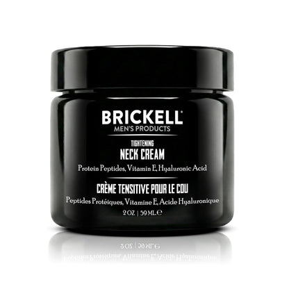 Brickell Men's Tightening Neck Cream For Men, Neck Cream For Tightening and Firming, Anti Wrinkle Cream, With Peptides, Niacinamide, and Hyaluronic Acid, 2 Ounce, Unscented