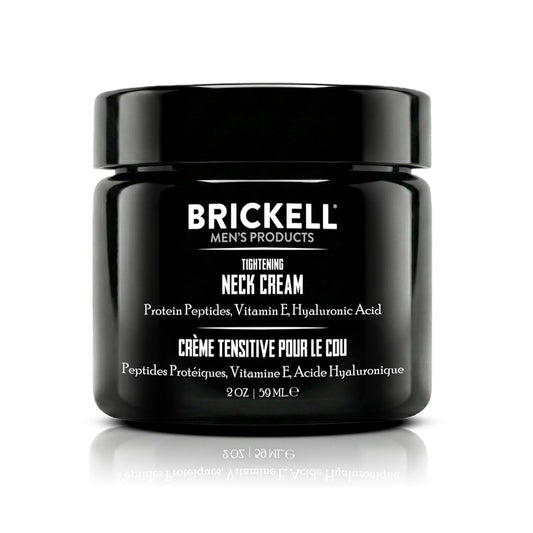 Brickell Men's Tightening Neck Cream For Men, Neck Cream For Tightening and Firming, Anti Wrinkle Cream, With Peptides, Niacinamide, and Hyaluronic Acid, 2 Ounce, Unscented