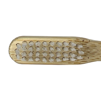 OraWellness BrushEco Bamboo Toothbrush, 3 Rows, Wooden Toothbrush