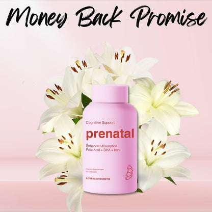 Advanced Bionetix Bio-Available Prenatal Vitamins for Women, Natural Methylated Folate Folic Acid, DHA Omega 3. Multivitamin Pre, During & Post Pregnancy