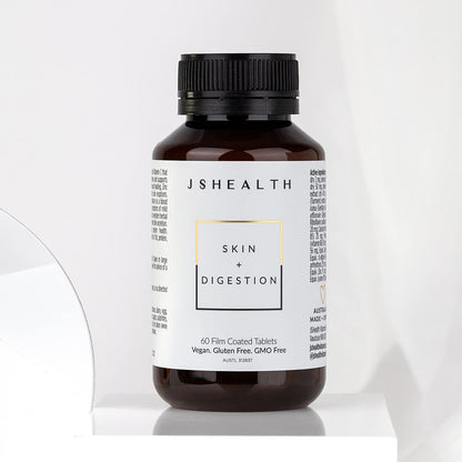 JSHealth Vitamins Skin and Digestion Formula | Skin Supplement with Zinc | Burdock