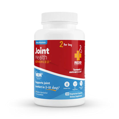Redd Remedies, Joint Health Advanced, Helps Strengthen Connective Tissue and Cartilage, Fast-Acting Comfort with Boswellia Serrata and Turmeric, 120 Vegetarian Capsules