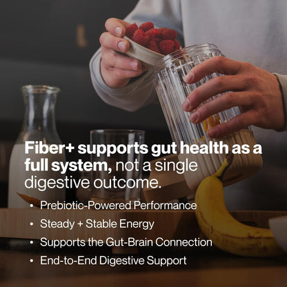 Momentous Fiber+ - Daily Multi-Source Fiber Psyllium Husk Powder - Soluble & Insoluble Prebiotic Blend to Support Nutrient Absorption - NSF Certified for Sport - 30 Servings - Unflavored