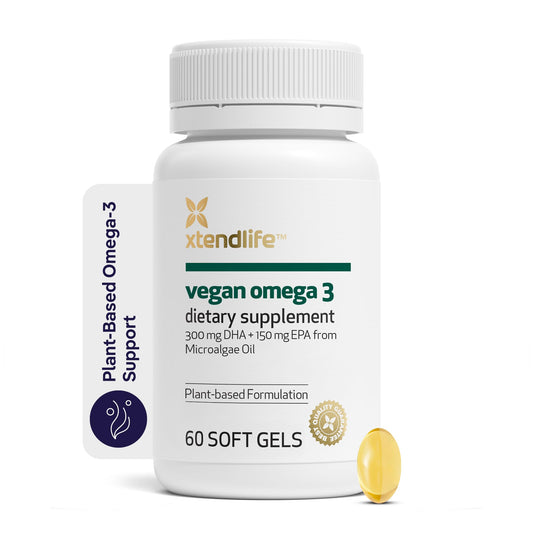 Xtendlife Omega 3 QH Fish Oil + CoQ10 for Heart, Brain, Joint & Skin-1100mg Omega - 3 with DHA, EPA, Ubiquinol, Astaxanthin & Lycopene - 1 Month Supply (60 Count)