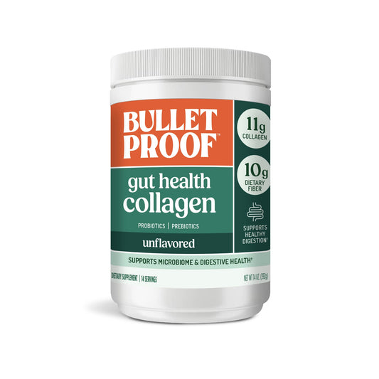 Bulletproof Energy Collagen Protein Powder, Vanilla Bean, 20g Grass-Fed Collagen Peptides, 7g Fiber with MCT Oil & Adaptogens, Caffeine-Free, 18.3 Ounces