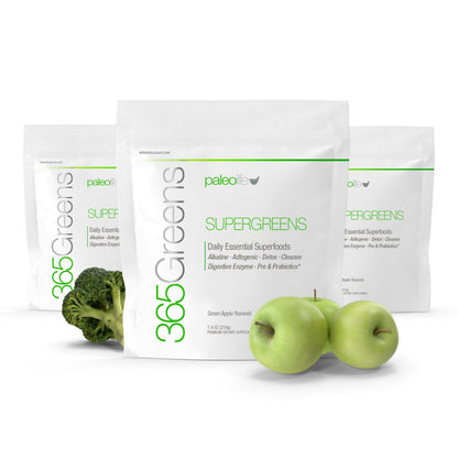 365Greens Daily Essential Premium Superfood with 75 Minerals, Vitamins, Vegetables, Fruits and adaptogens. Green 7.4 oz (2)