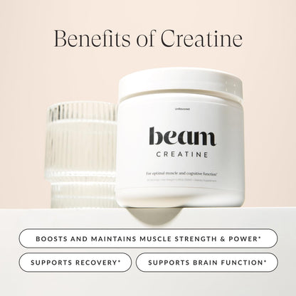BEAM Creatine Monohydrate + Pre Workout Bundle – Strength, Endurance & Muscle Recovery Stack – Clean Energy & Hydration Support, Third-Party Tested for Peak Training Performance