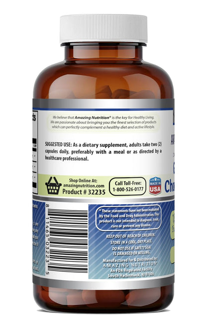 Amazing Formulas Glucosamine Chondroitin & MSM Supplement | 1850 Mg per Serving | 240 Capsules | Non-GMO | Gluten-Free | Made in USA