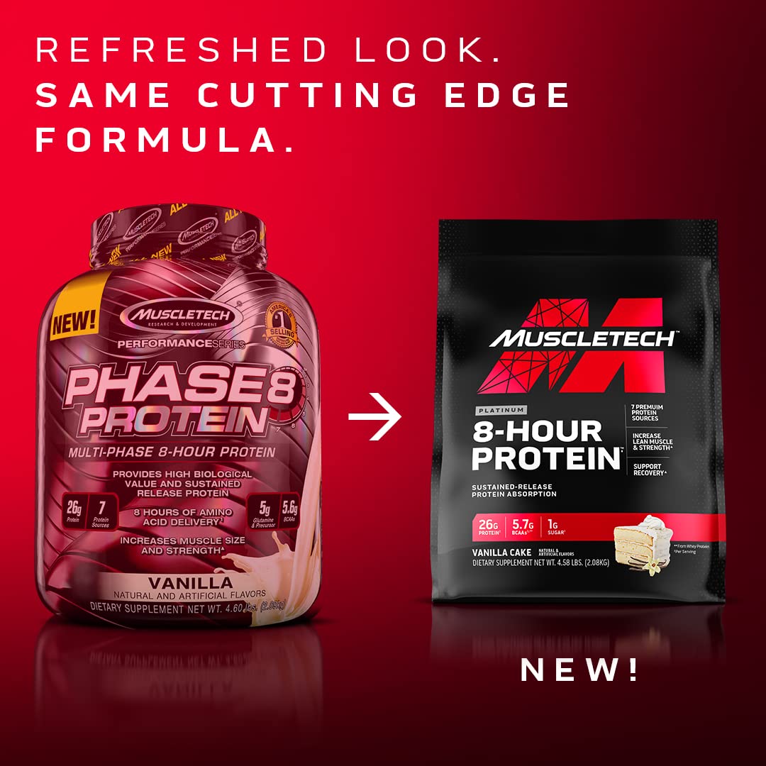 Muscletech Whey Protein Powder Phase8 Protein Powder & Platinum Multivitamin