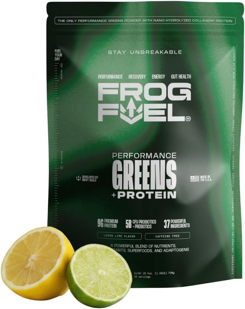 Frog Fuel Performance Greens Protein Powder, Lemon Lime, 30 Servings