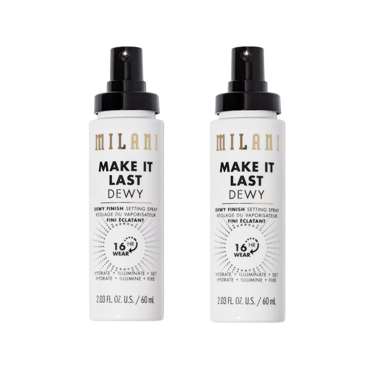 Milani Make It Last Dewy - Dewy Finish Setting Spray - 3 in 1- Hydrate + Illuminate + Set