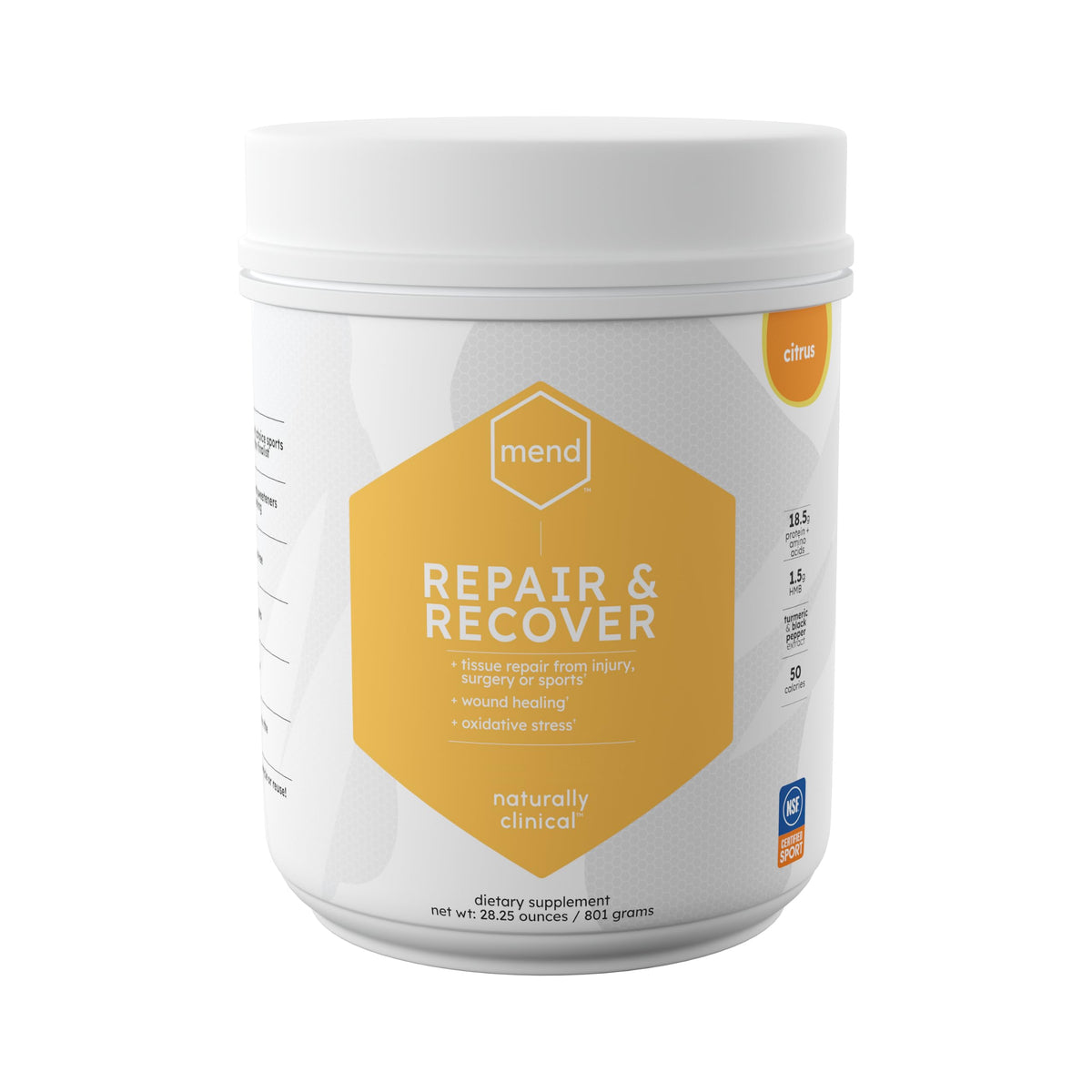 MEND Repair & Recover Citrus Protein Powder - Support Healing for Bones, Wounds