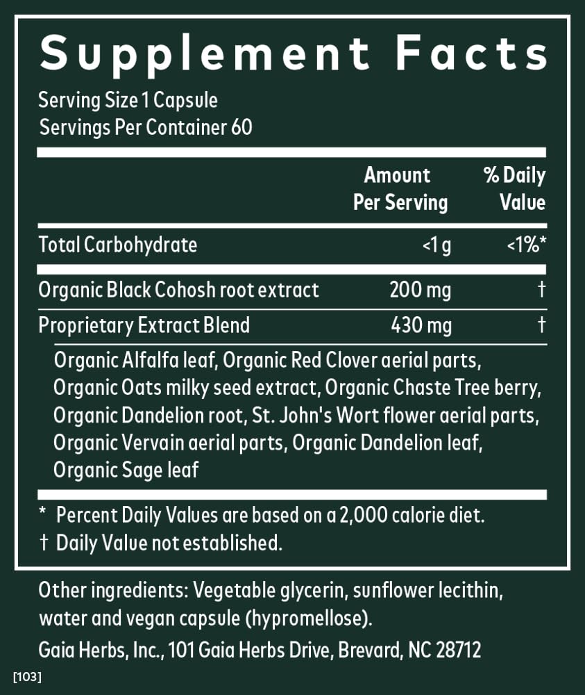 Gaia Herbs Menopause Support Daytime - Helps Maintain Hormone Balance and Well